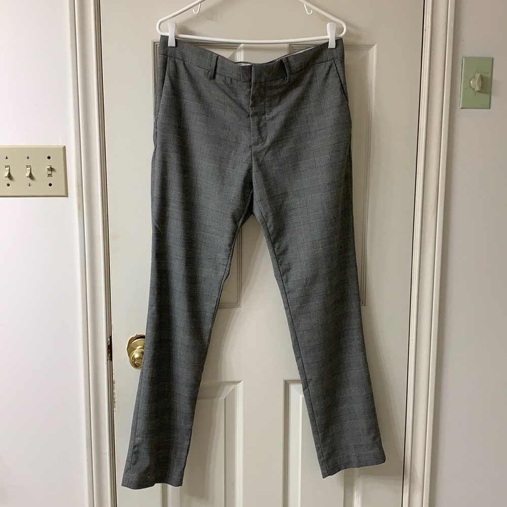🌷3 for $25🌷H&M, US 33R (Men’s), Grey Houndstooth Glen Plaid Skinny Fit Pants
